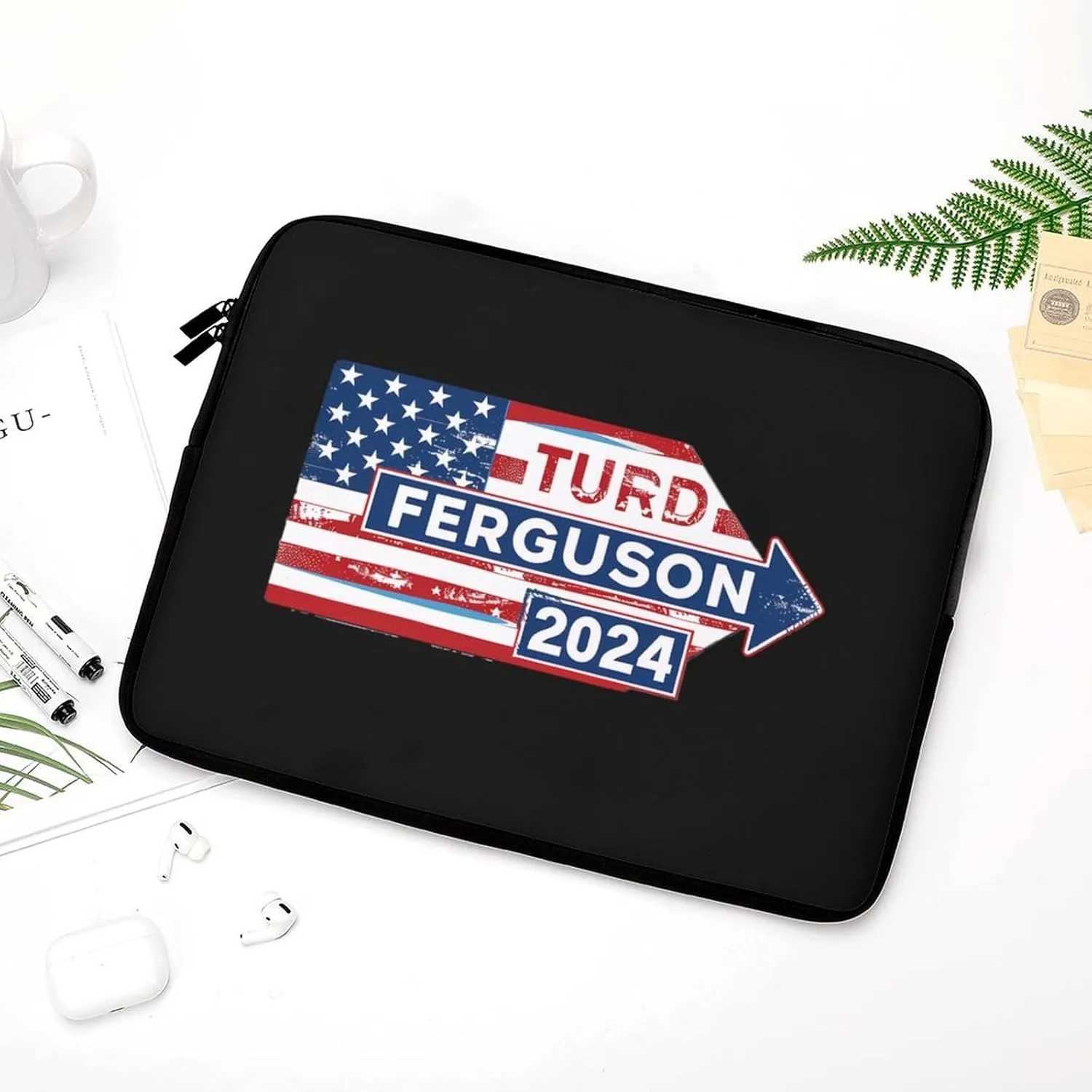 2024 TURD Ferguson for President Personalized Laptop Bag Business Casual Laptop Cases Slim Computer Bag Briefcase