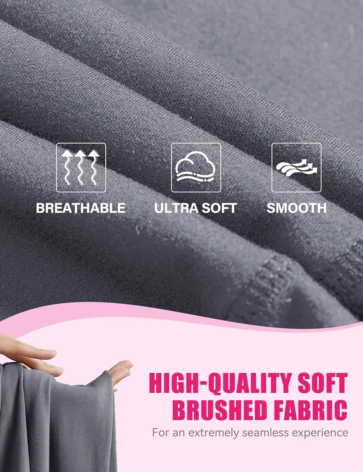 3 Pack Yoga Pants with Pockets for Women, Tummy Control Black Compression Gym Workout Leggings