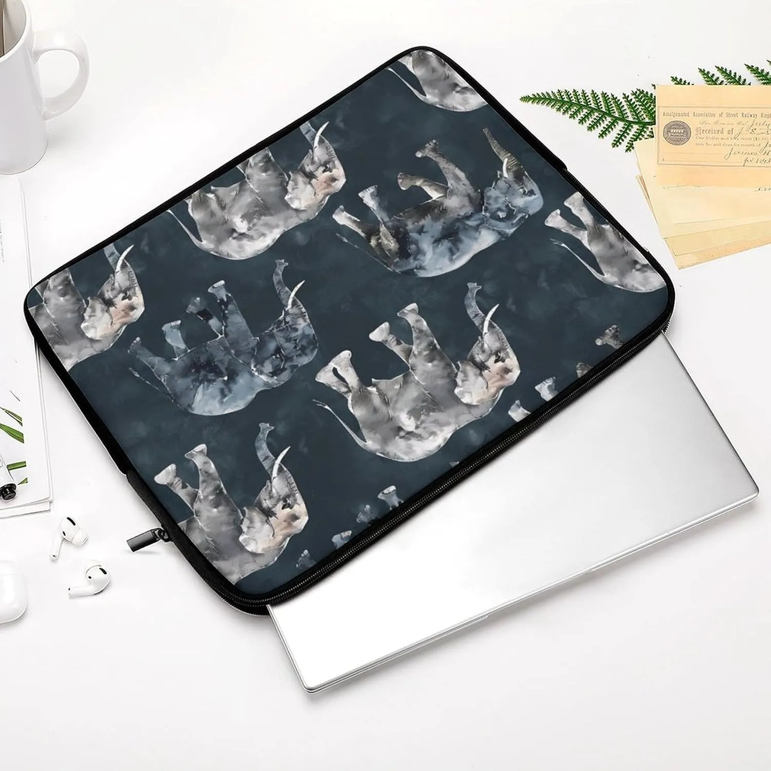 Abstract Elephant Personalized Laptop Bag Business Casual Laptop Cases Slim Computer Bag Briefcase