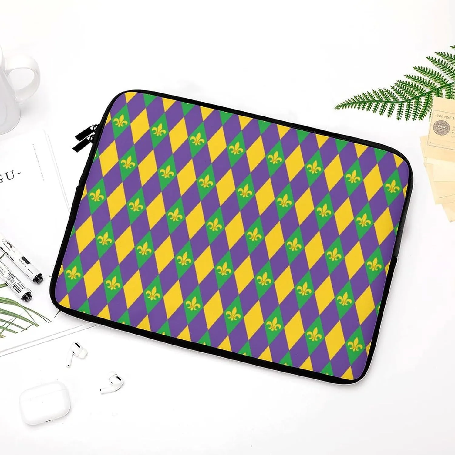 Abstract Geometric Pattern Personalized Laptop Bag Business Casual Laptop Case Slim Computer Bag Briefcase