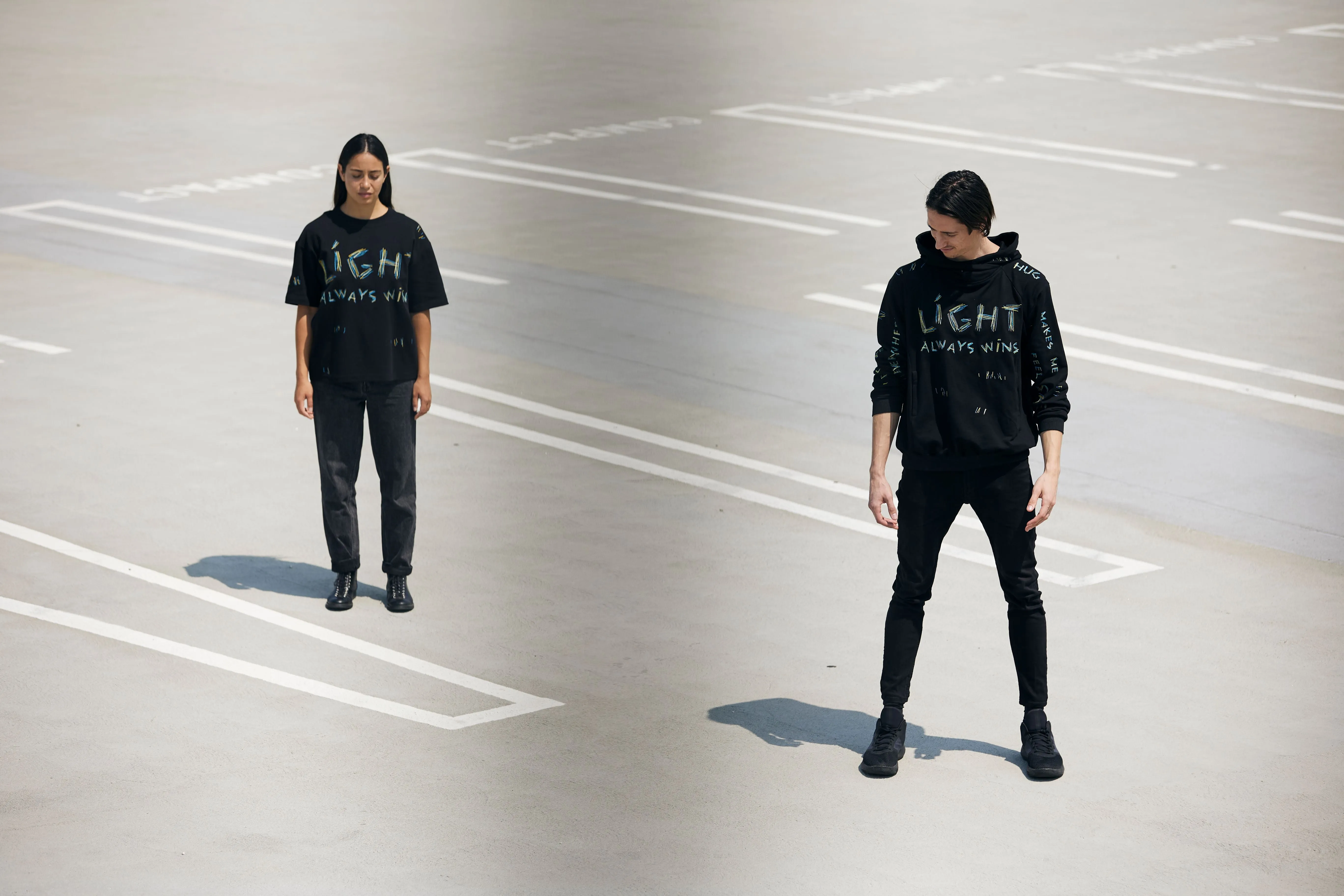 Adults "Light Always Wins" Oversized T-Shirt | Black