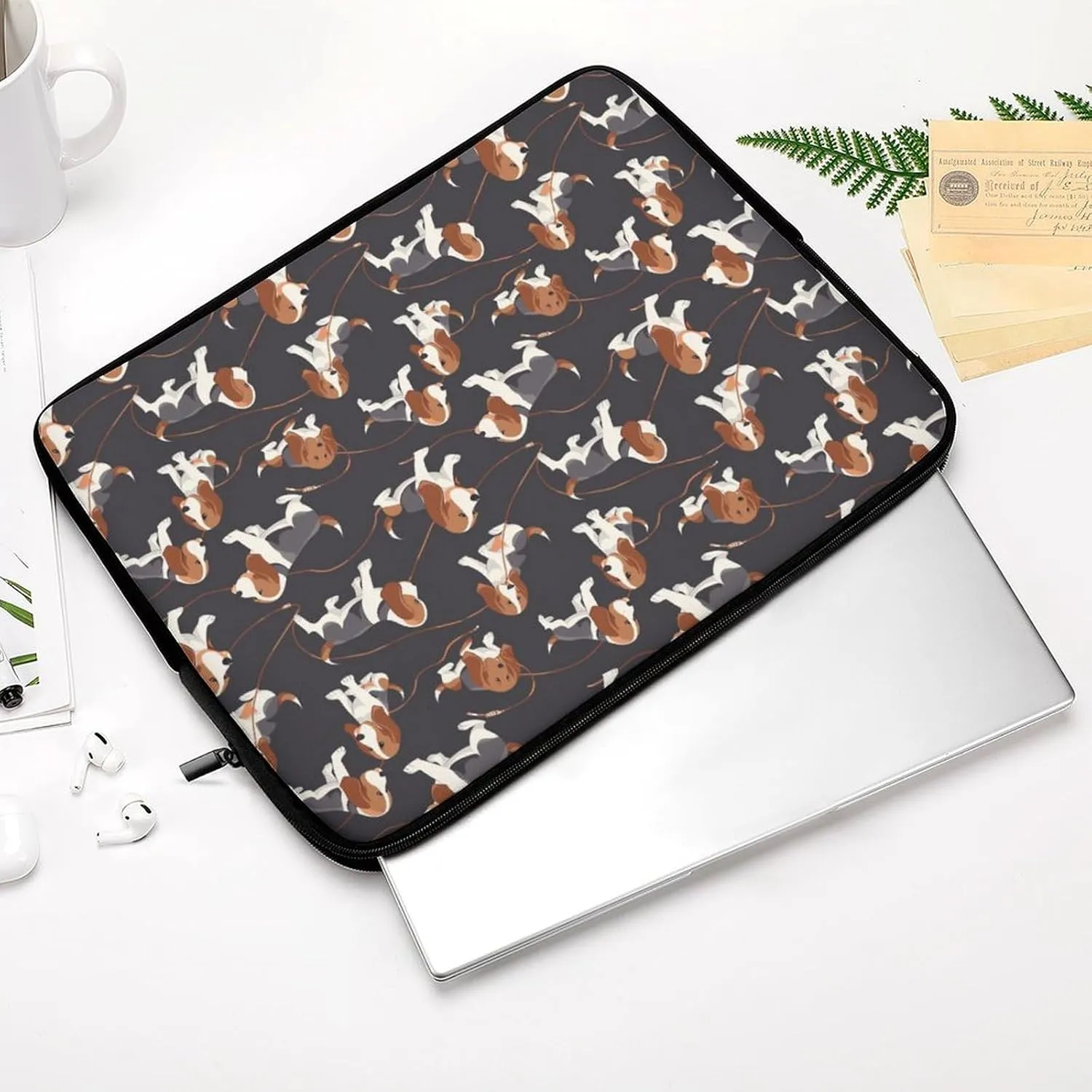 Aggrieved Beagle Dogs Personalized Laptop Bag Business Casual Laptop Cases Slim Computer Bag Briefcase
