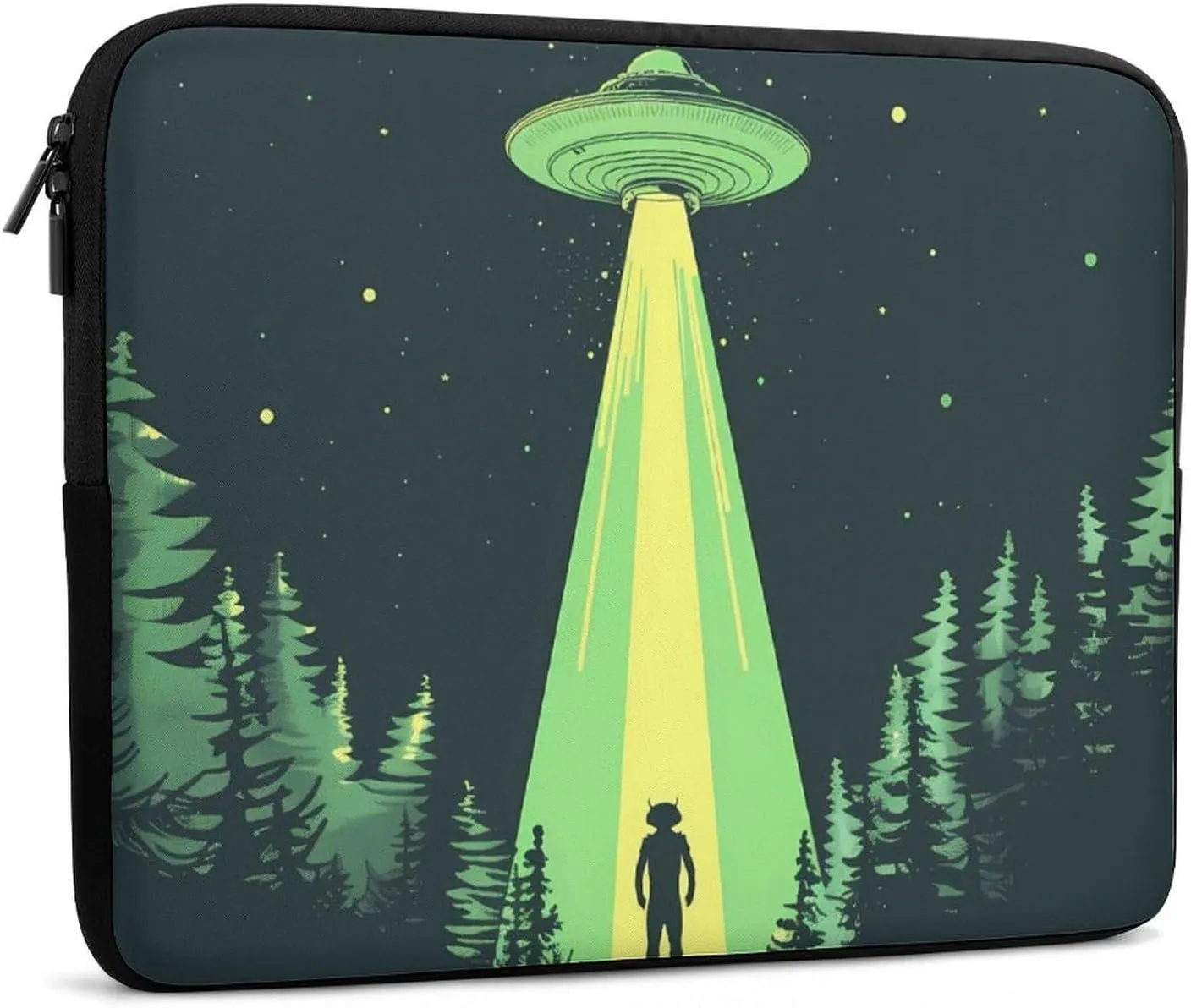 Alien Spaceship at Night Personalized Laptop Bag Business Casual Laptop Cases Slim Computer Bag Briefcase