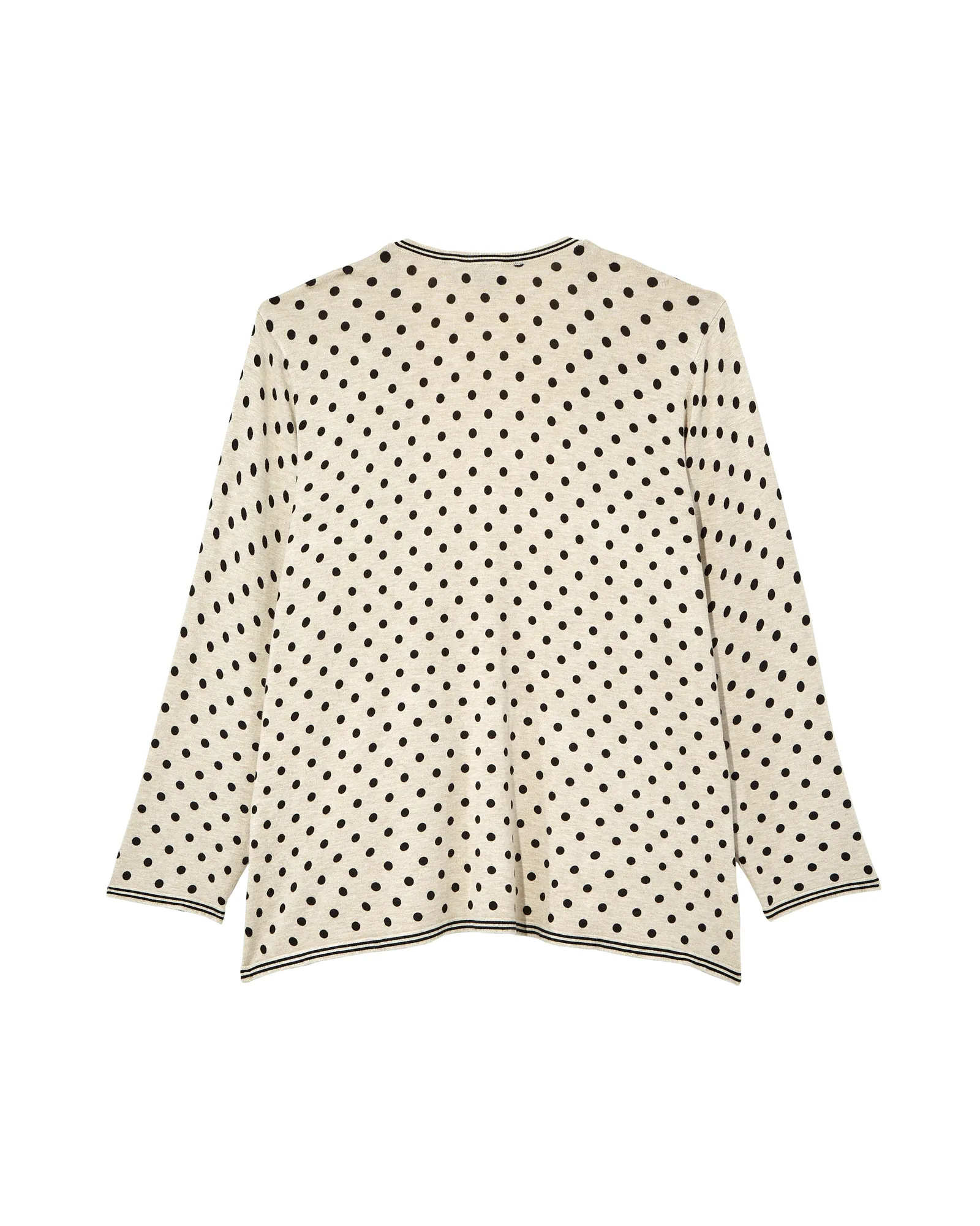 Ally Polka Dot Cardigan | Ivory / Black