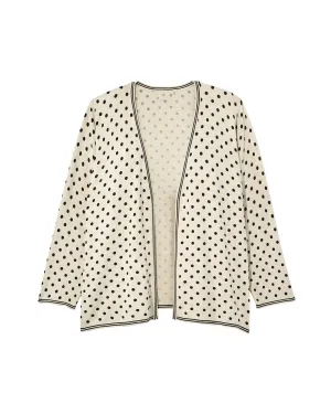 Ally Polka Dot Cardigan | Ivory / Black