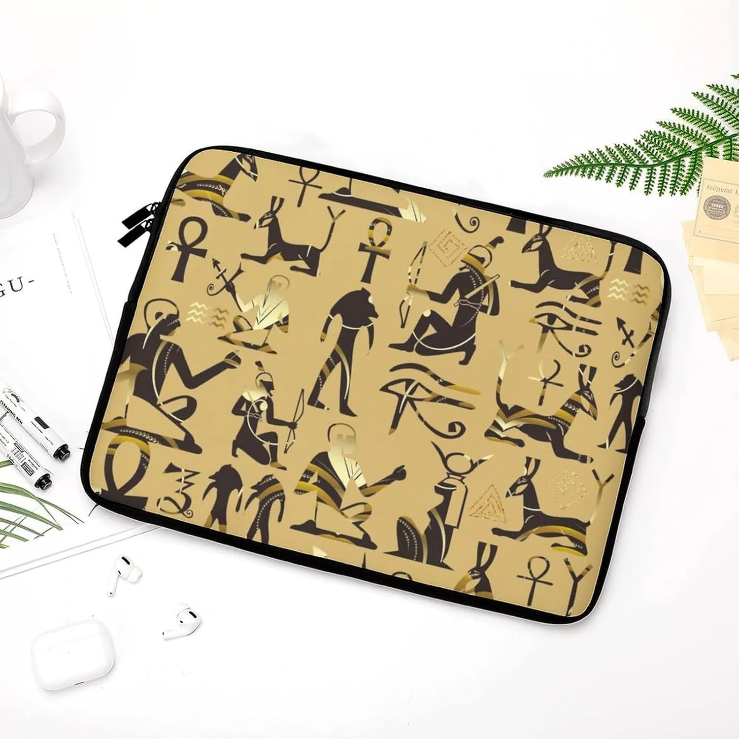 Ancient Egyptian Tales Litanies Personalized Laptop Bag Business Casual Laptop Case Slim Computer Bag Briefcase