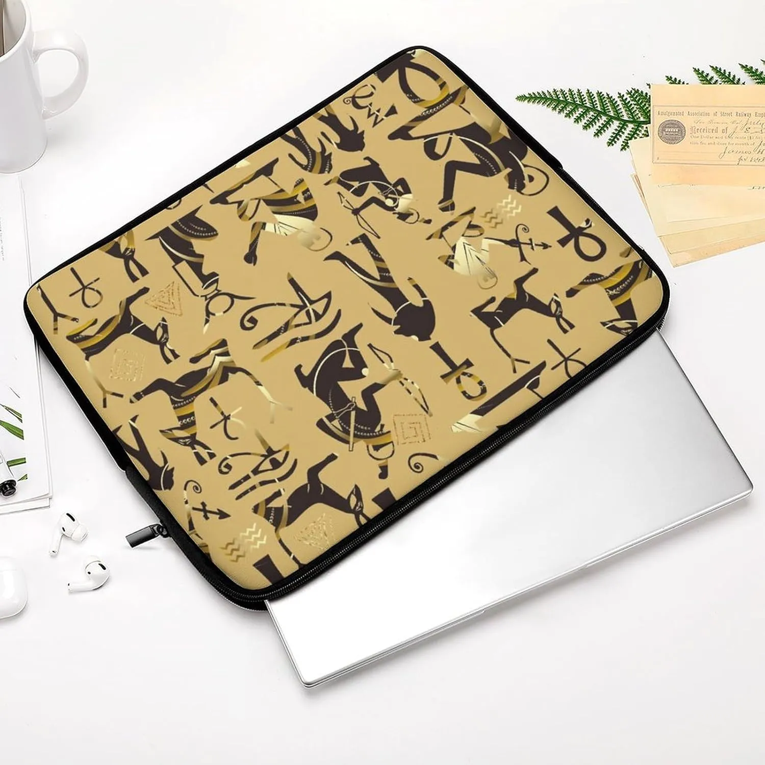 Ancient Egyptian Tales Litanies Personalized Laptop Bag Business Casual Laptop Case Slim Computer Bag Briefcase