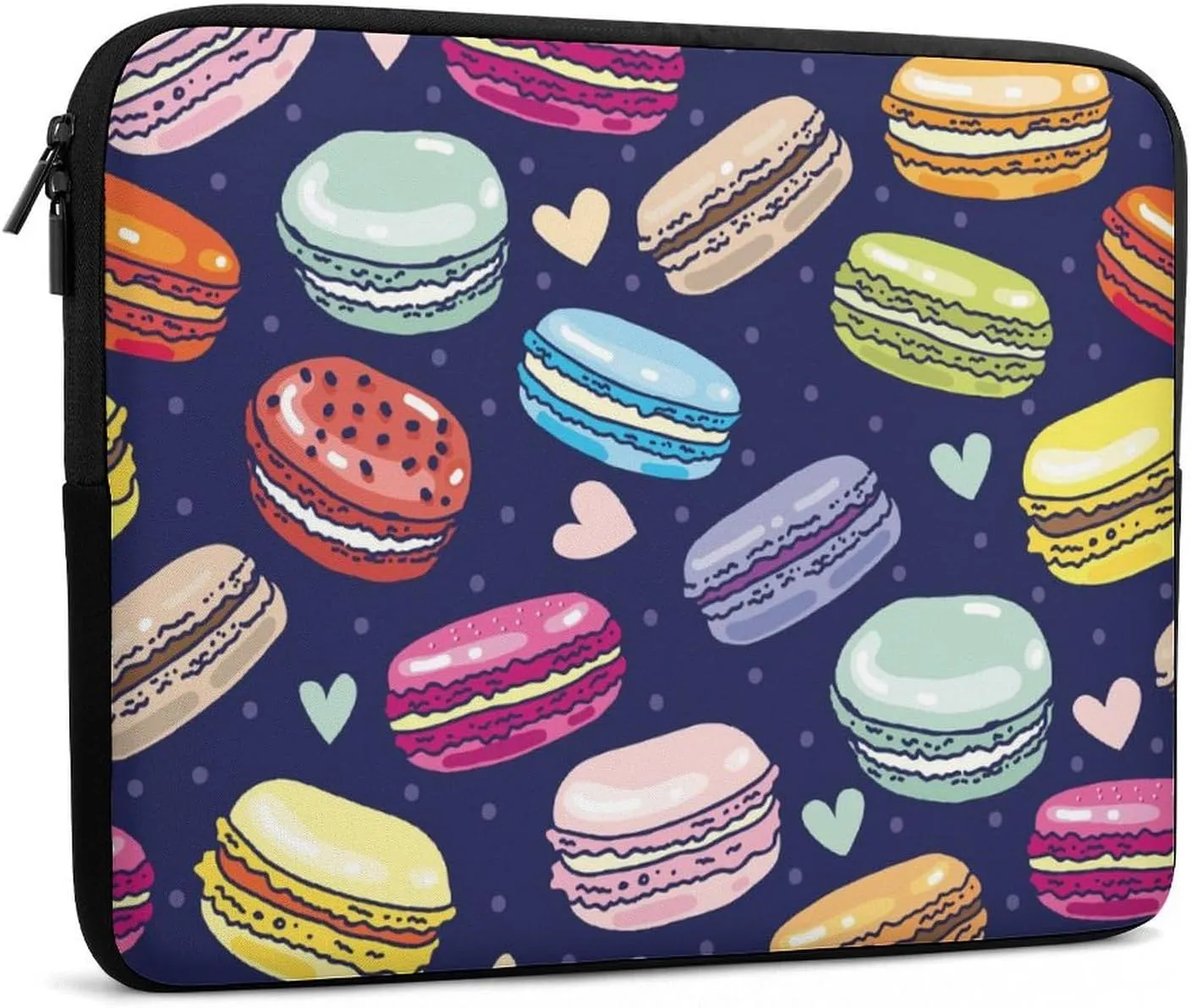 Assorted French Macarons Personalized Laptop Bag Business Casual Laptop Case Slim Computer Bag Briefcase