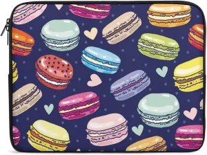 Assorted French Macarons Personalized Laptop Bag Business Casual Laptop Case Slim Computer Bag Briefcase