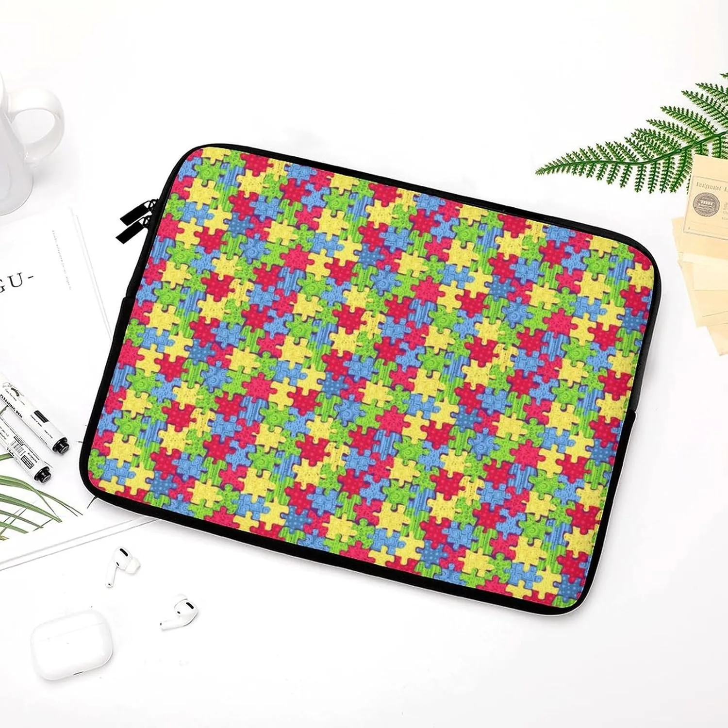 Autism Awareness Personalized Laptop Bag Business Casual Laptop Cases Slim Computer Bag Briefcase