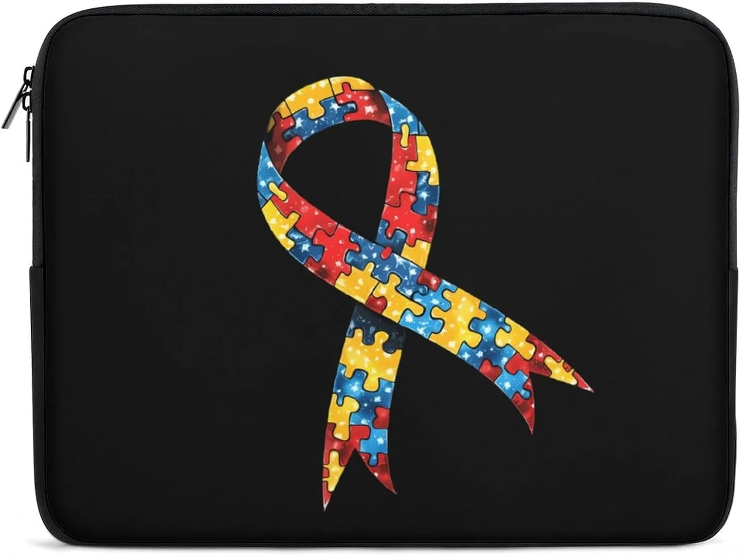 Autism Awareness Ribbon Personalized Laptop Bag Business Casual Laptop Cases Slim Computer Bag Briefcase