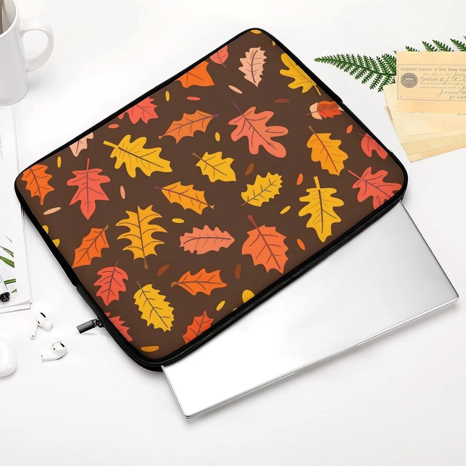 Autumn Leaves Personalized Laptop Bag Business Casual Laptop Cases Slim Computer Bag Briefcase