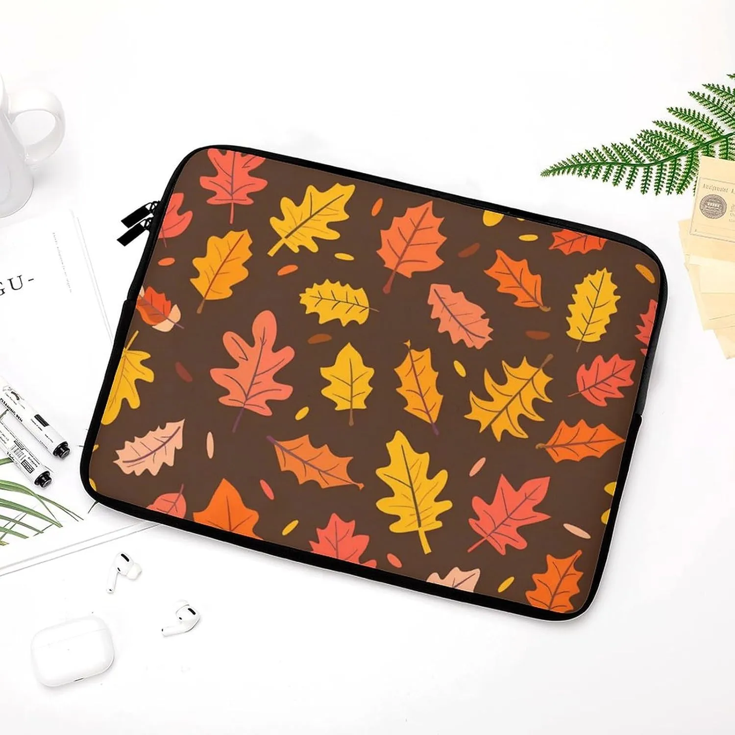 Autumn Leaves Personalized Laptop Bag Business Casual Laptop Cases Slim Computer Bag Briefcase