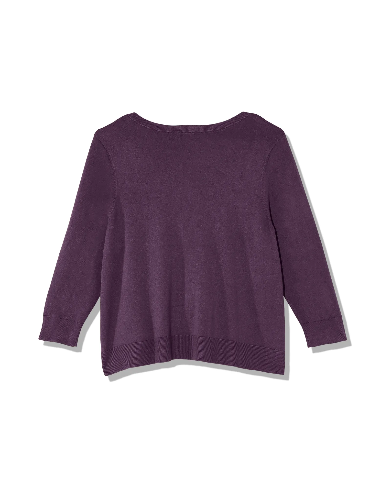 Avery 3/4 Sleeve Crew Neck Cardigan | Purple