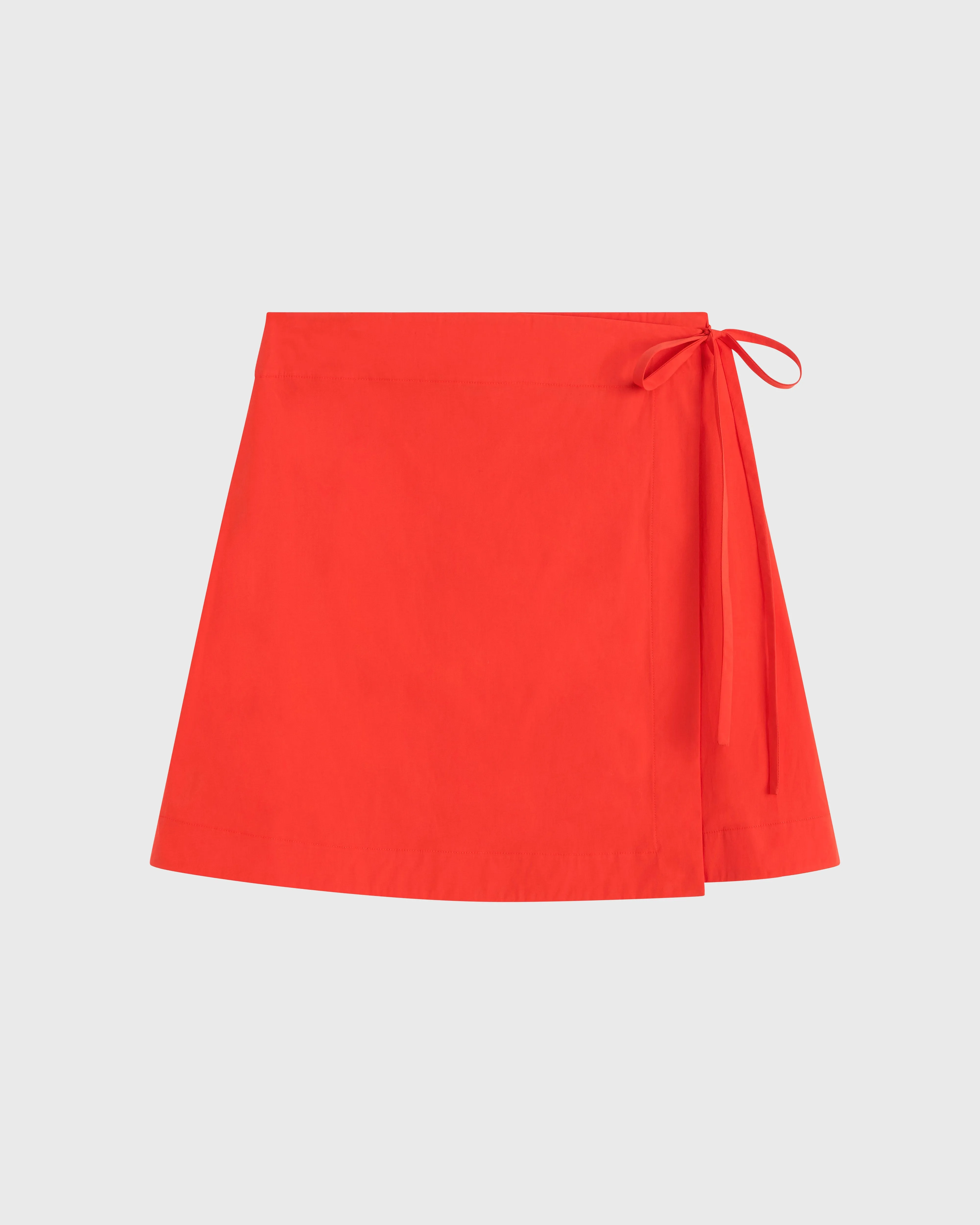Avila Wrap Mini Skirt - Scarlet