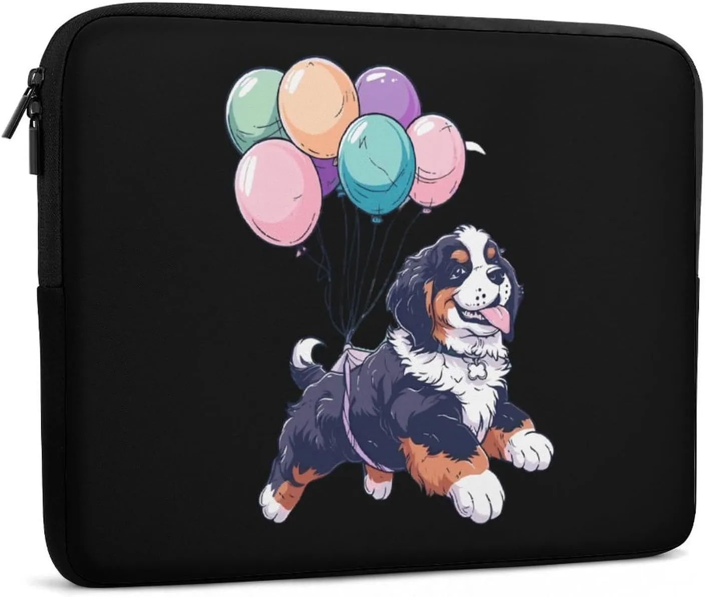 Balloon Bernese Mountain Dog Personalized Laptop Bag Business Casual Laptop Cases Slim Computer Bag Briefcase