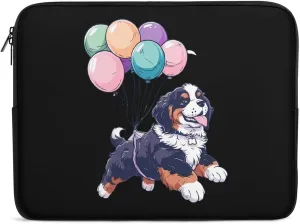 Balloon Bernese Mountain Dog Personalized Laptop Bag Business Casual Laptop Cases Slim Computer Bag Briefcase