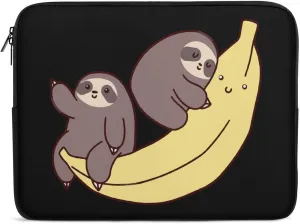 Banana Wild Sloth Personalized Laptop Bag Business Casual Laptop Case Slim Computer Bag Briefcase