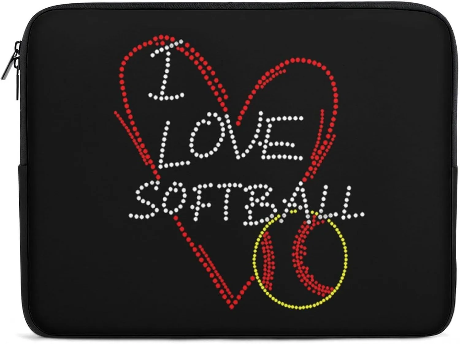 Baseball Lover Heart Personalized Laptop Bag Business Casual Laptop Case Slim Computer Bag Briefcase