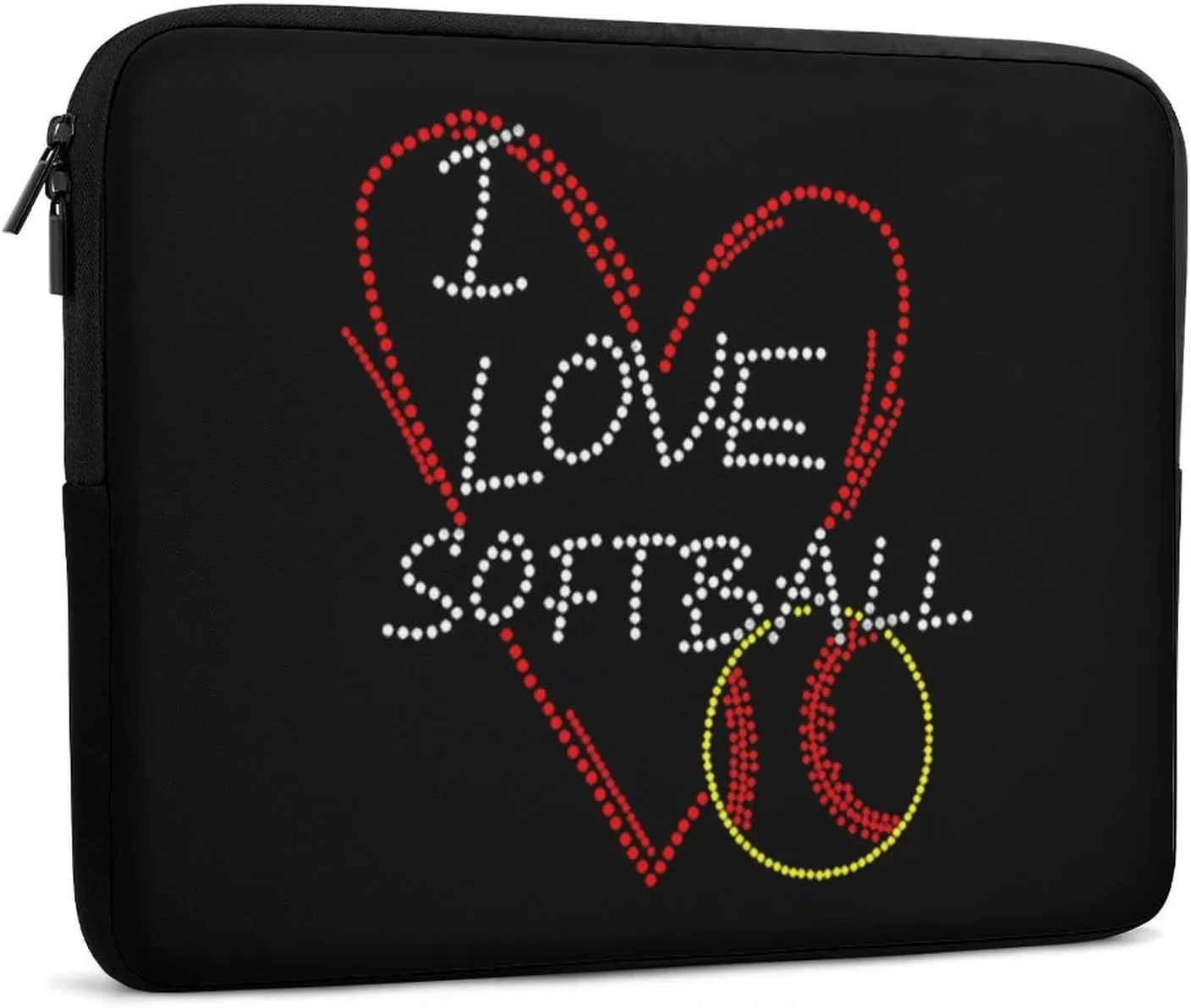 Baseball Lover Heart Personalized Laptop Bag Business Casual Laptop Case Slim Computer Bag Briefcase