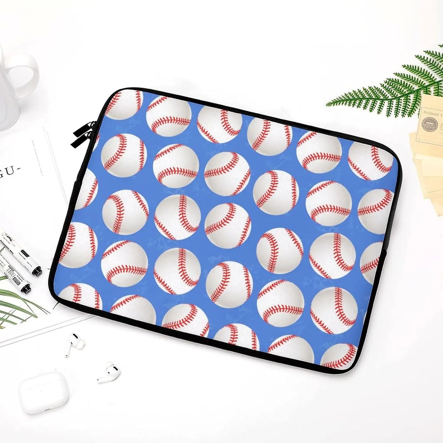 Baseballs Personalized Laptop Bag Business Casual Laptop Case Slim Computer Bag Briefcase