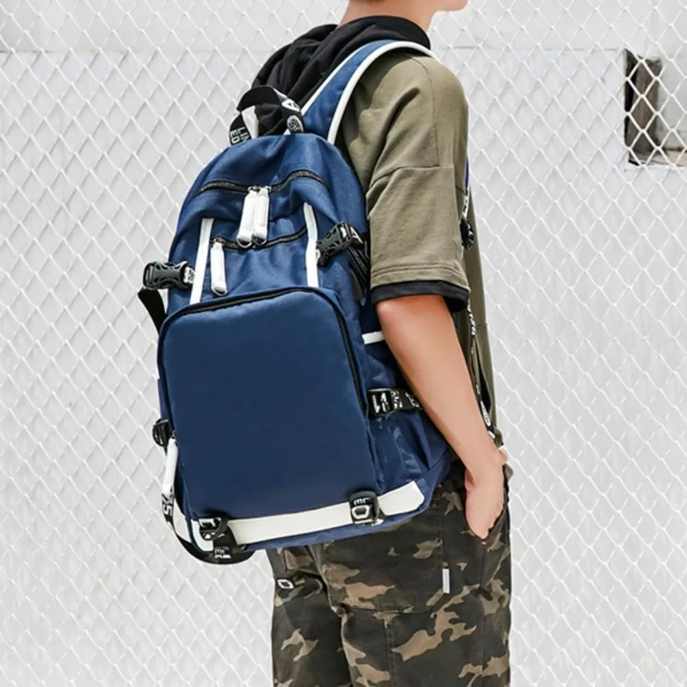Basketball 23 Student School Bag, Laptop Backpack, Ultra-Light Travel Bag, For Men And Women (blue-C)