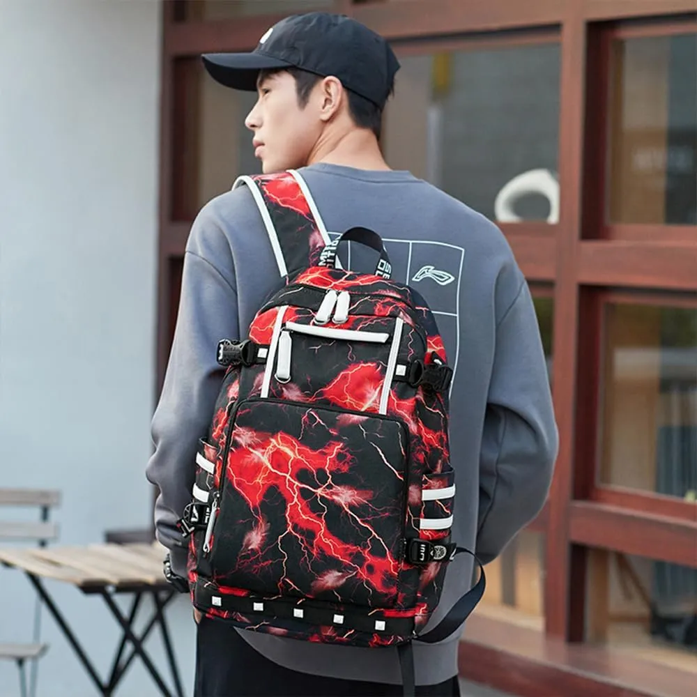 Basketball Star 23 Athletes Laptop Backpack Student Backpack Men Women Ultra Light Travel Bag (Red1)