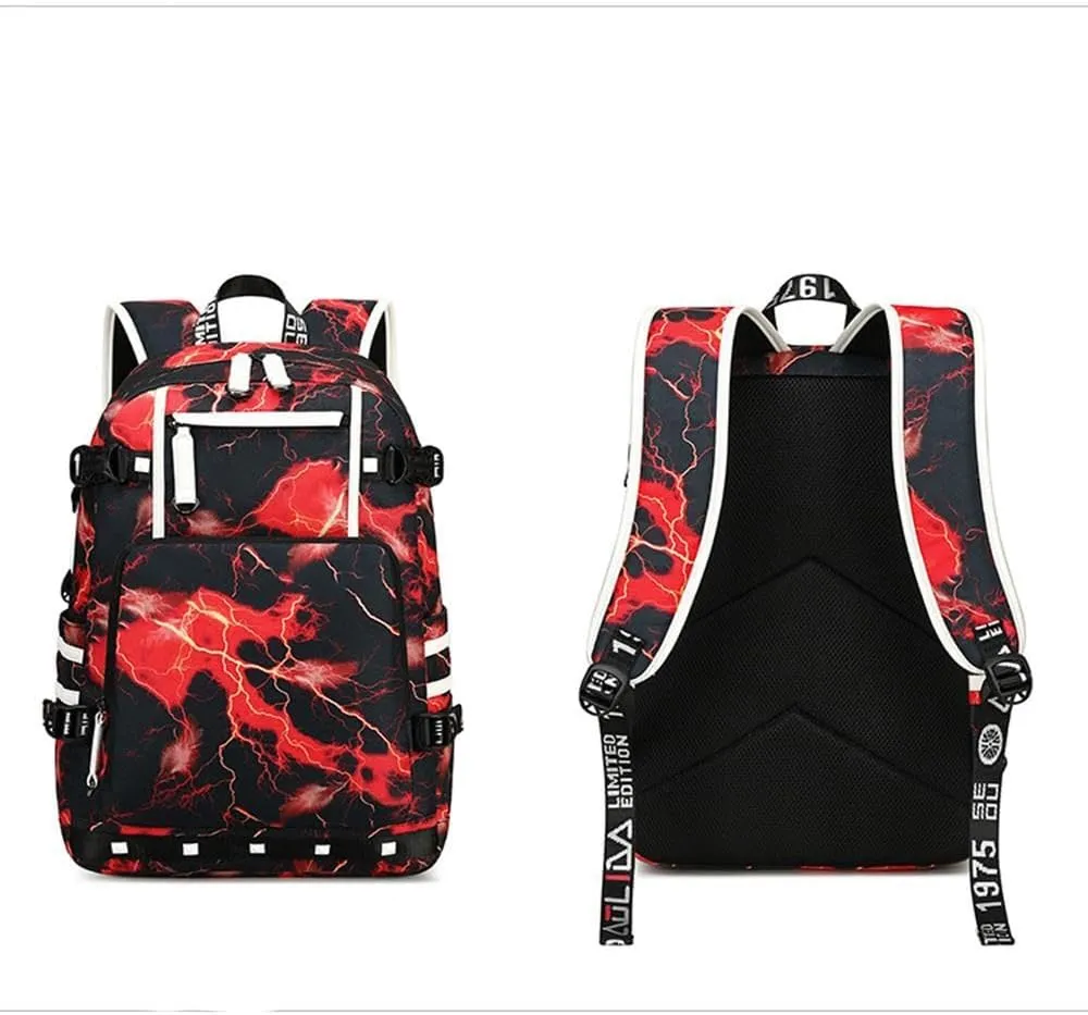 Basketball Star 23 Athletes Laptop Backpack Student Backpack Men Women Ultra Light Travel Bag (Red1)