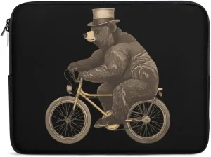 Bear Bike Personalized Laptop Bag Business Casual Laptop Cases Slim Computer Bag Briefcase