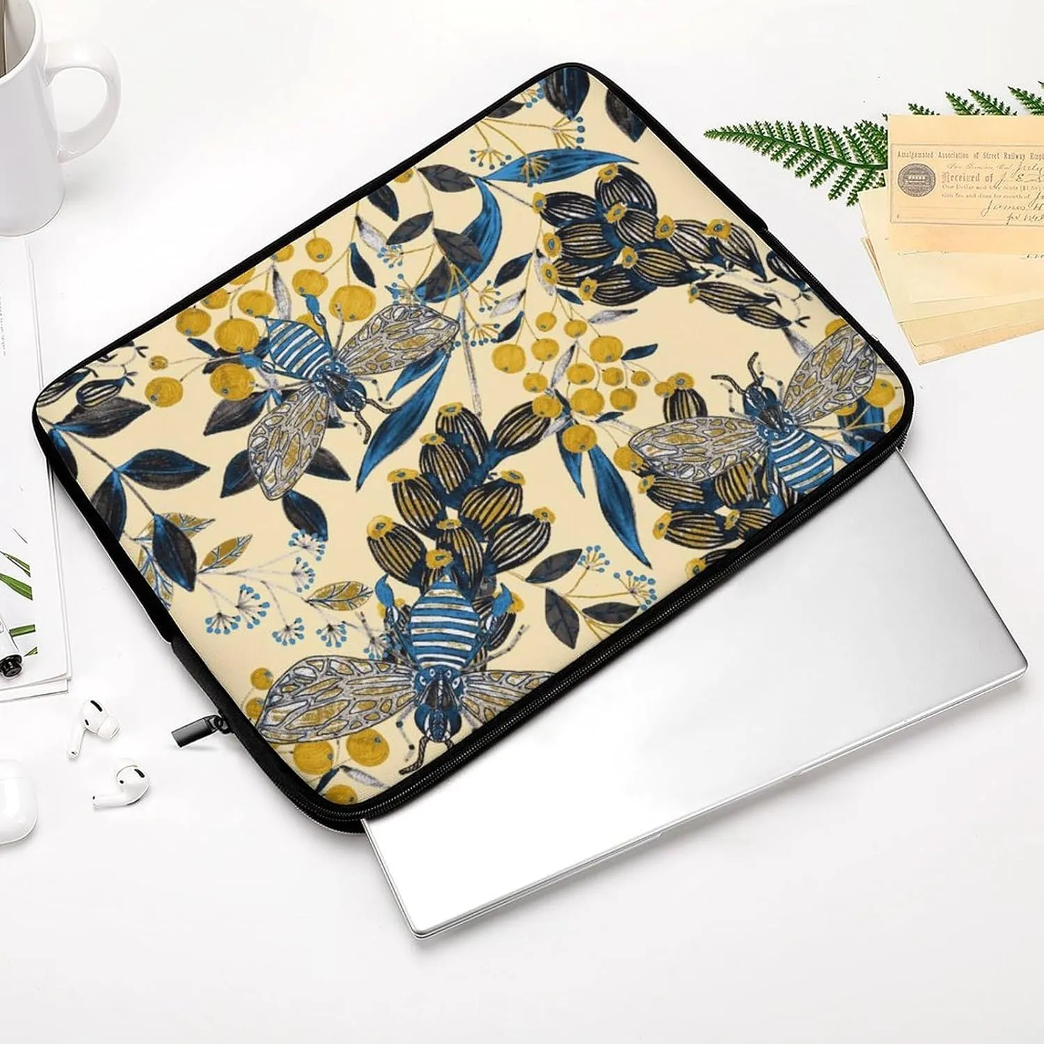 Bees Make Honey Personalized Laptop Bag Business Casual Laptop Case Slim Computer Bag Briefcase