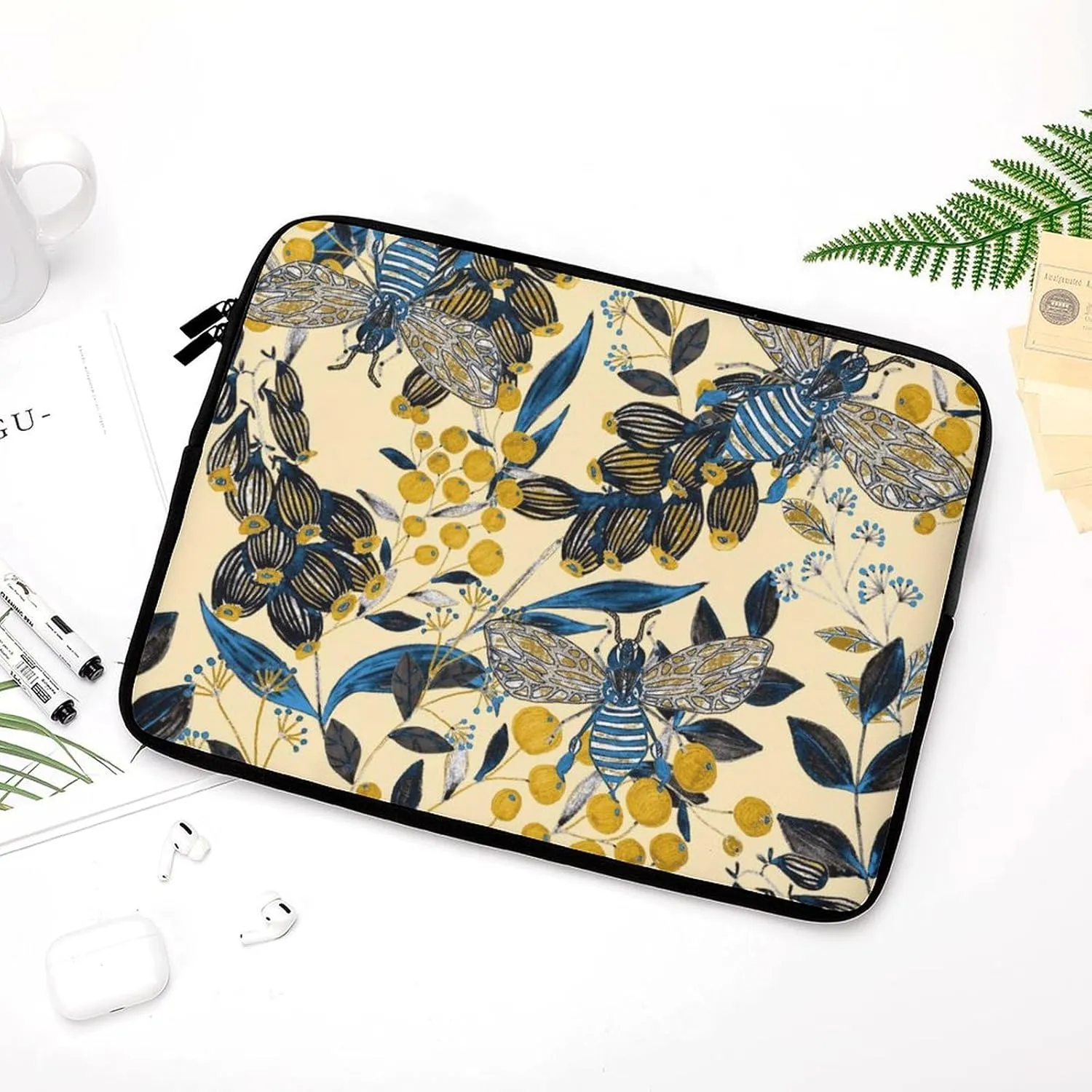 Bees Make Honey Personalized Laptop Bag Business Casual Laptop Case Slim Computer Bag Briefcase