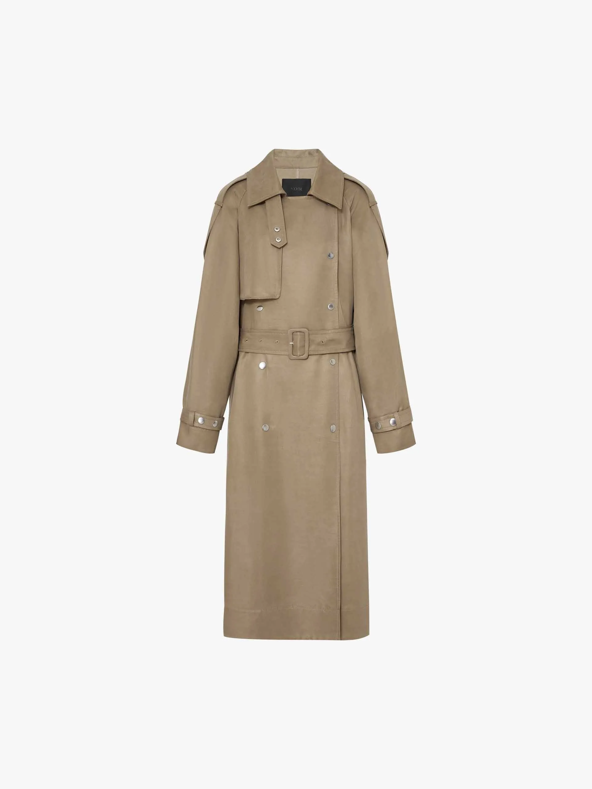 Belted Longline Trench Coat