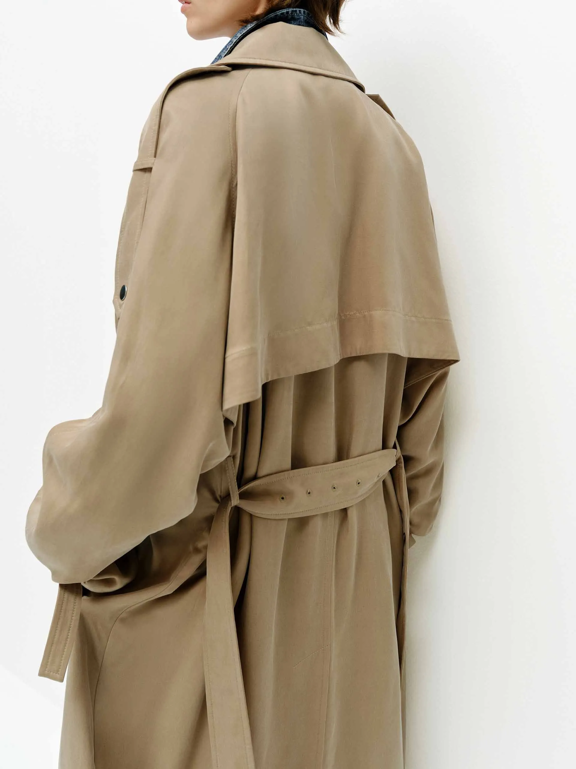 Belted Longline Trench Coat