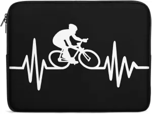 Bike Cycling Heartbeat Lifeline Personalized Laptop Bag Business Casual Laptop Case Slim Computer Bag Briefcase