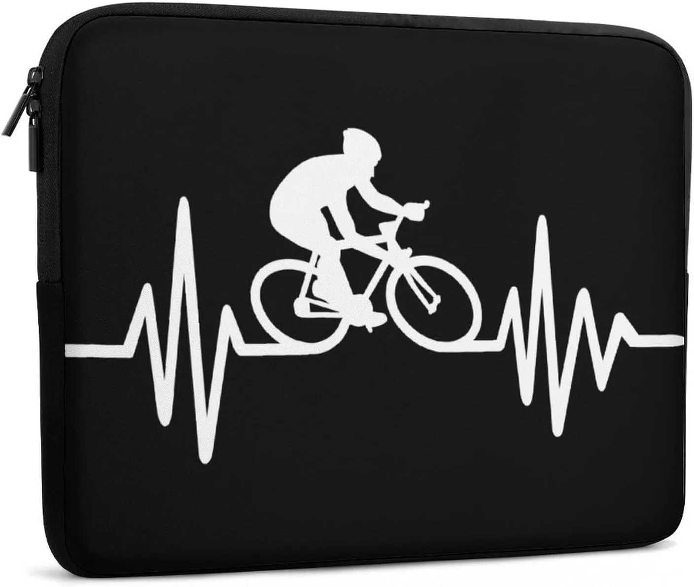Bike Cycling Heartbeat Lifeline Personalized Laptop Bag Business Casual Laptop Case Slim Computer Bag Briefcase