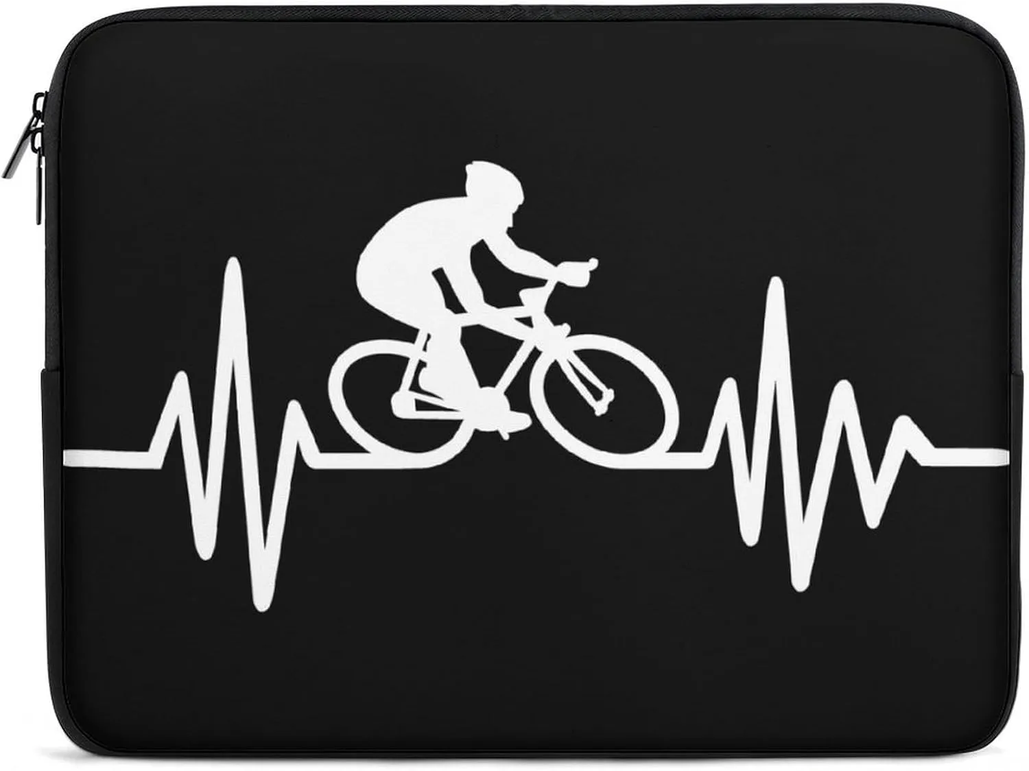 Bike Cycling Heartbeat Lifeline Personalized Laptop Bag Business Casual Laptop Case Slim Computer Bag Briefcase