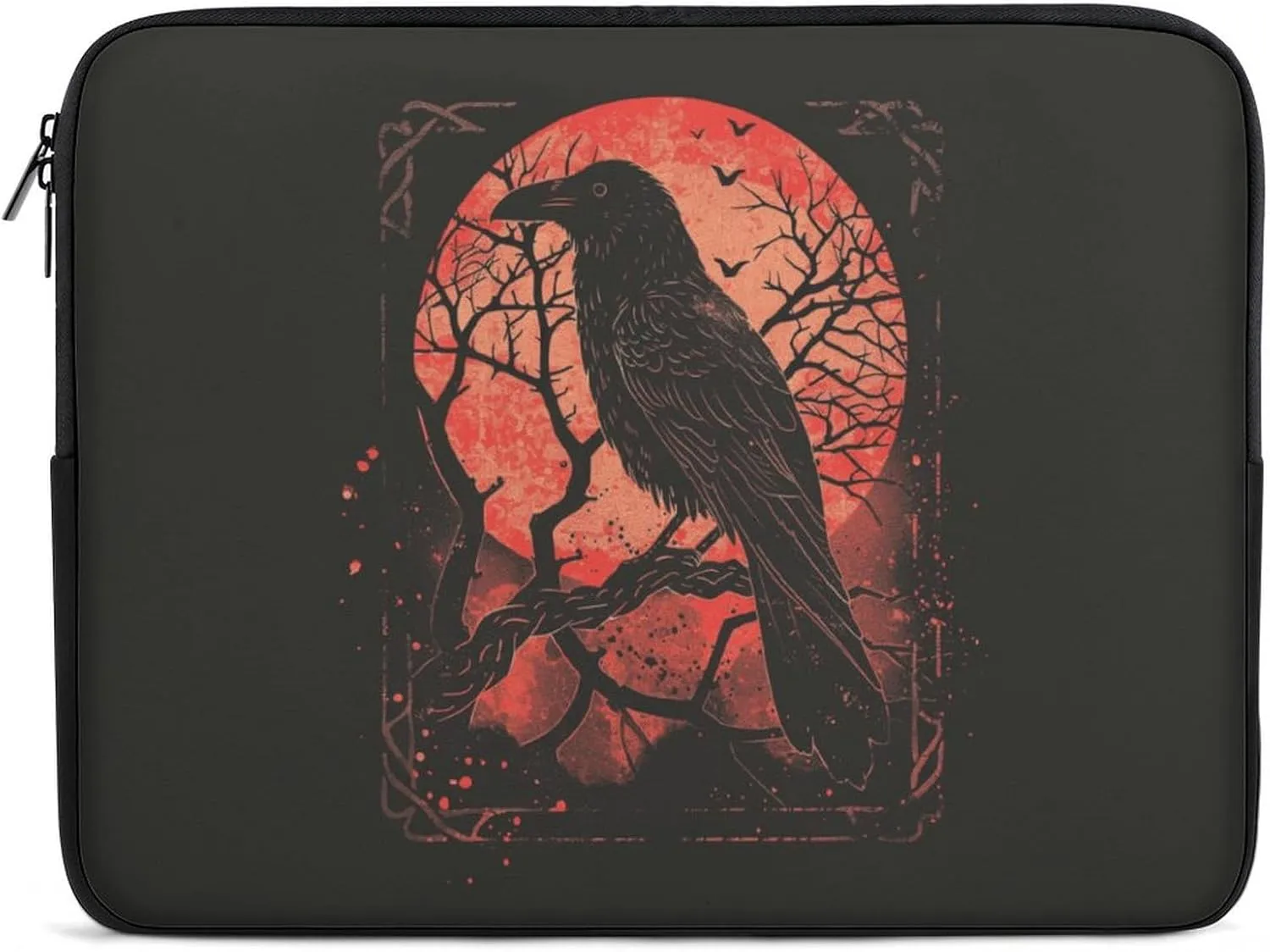 Black Crow Raven Personalized Laptop Bag Business Casual Laptop Cases Slim Computer Bag Briefcase