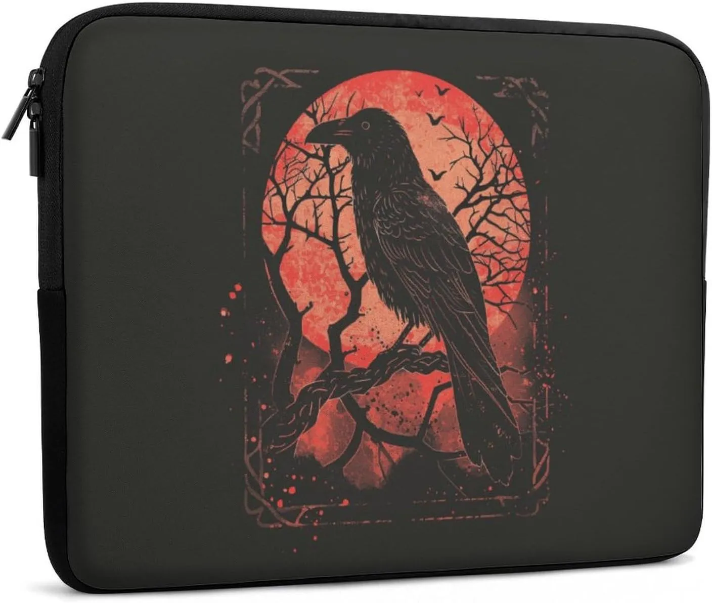 Black Crow Raven Personalized Laptop Bag Business Casual Laptop Cases Slim Computer Bag Briefcase