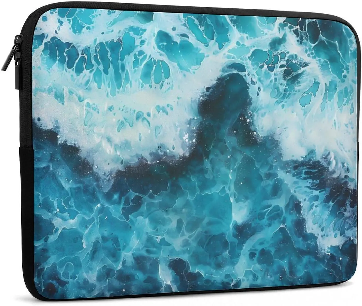 Blue Ocean Waves Personalized Laptop Bag Business Casual Laptop Cases Slim Computer Bag Briefcase