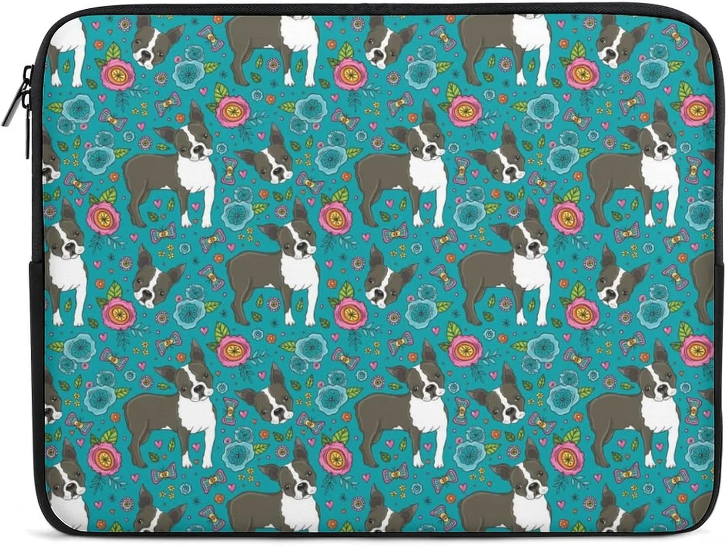 Boston Terrier French Bulldog Personalized Laptop Bag Business Casual Laptop Case Slim Computer Bag Briefcase