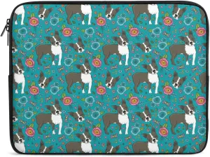 Boston Terrier French Bulldog Personalized Laptop Bag Business Casual Laptop Case Slim Computer Bag Briefcase