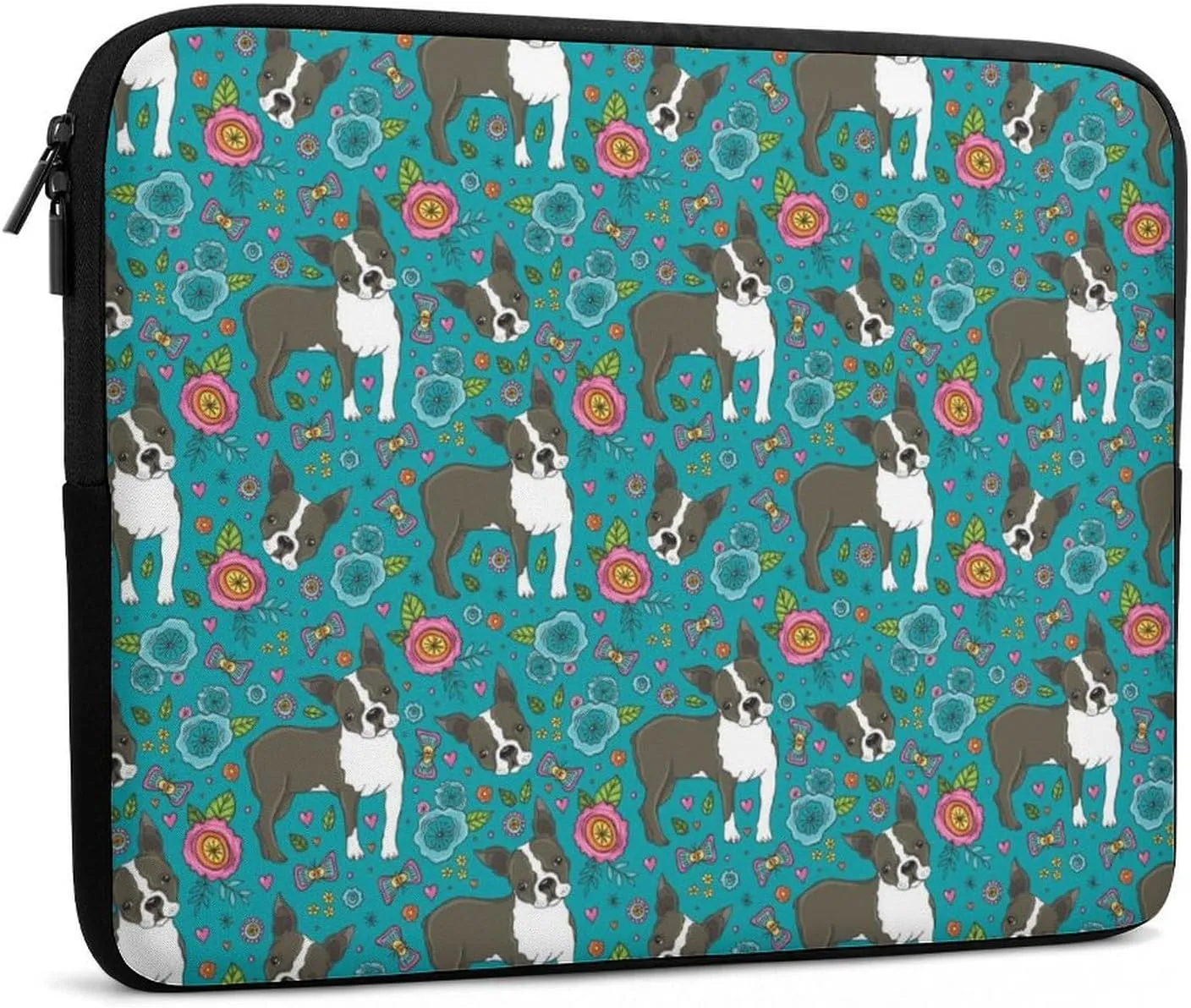 Boston Terrier French Bulldog Personalized Laptop Bag Business Casual Laptop Case Slim Computer Bag Briefcase