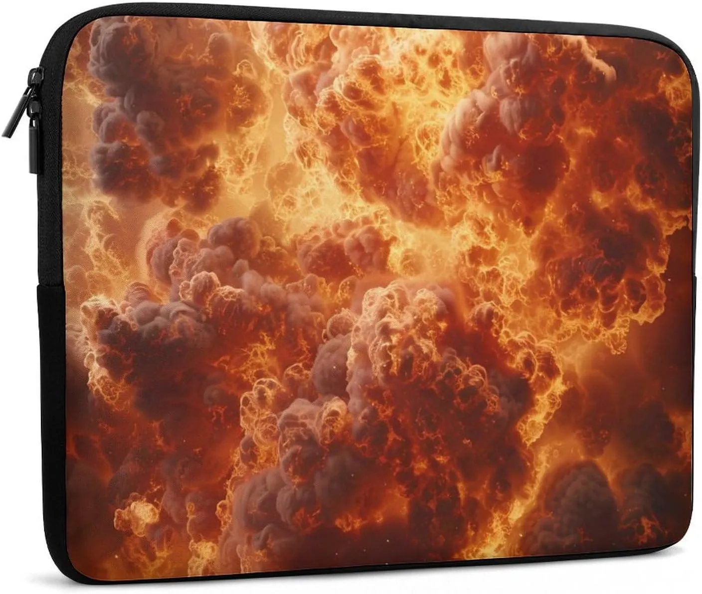 Burning Flames Explosion Fireball Personalized Laptop Bag Business Casual Laptop Cases Slim Computer Bag Briefcase