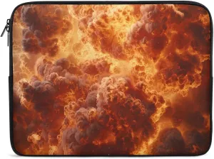 Burning Flames Explosion Fireball Personalized Laptop Bag Business Casual Laptop Cases Slim Computer Bag Briefcase