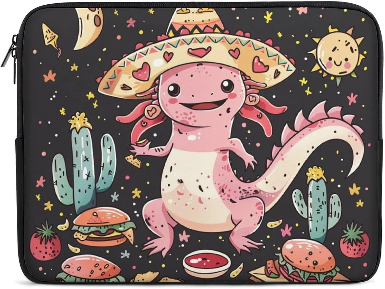 Cactus Axolotl Mexican Personalized Laptop Bag Business Casual Laptop Cases Slim Computer Bag Briefcase