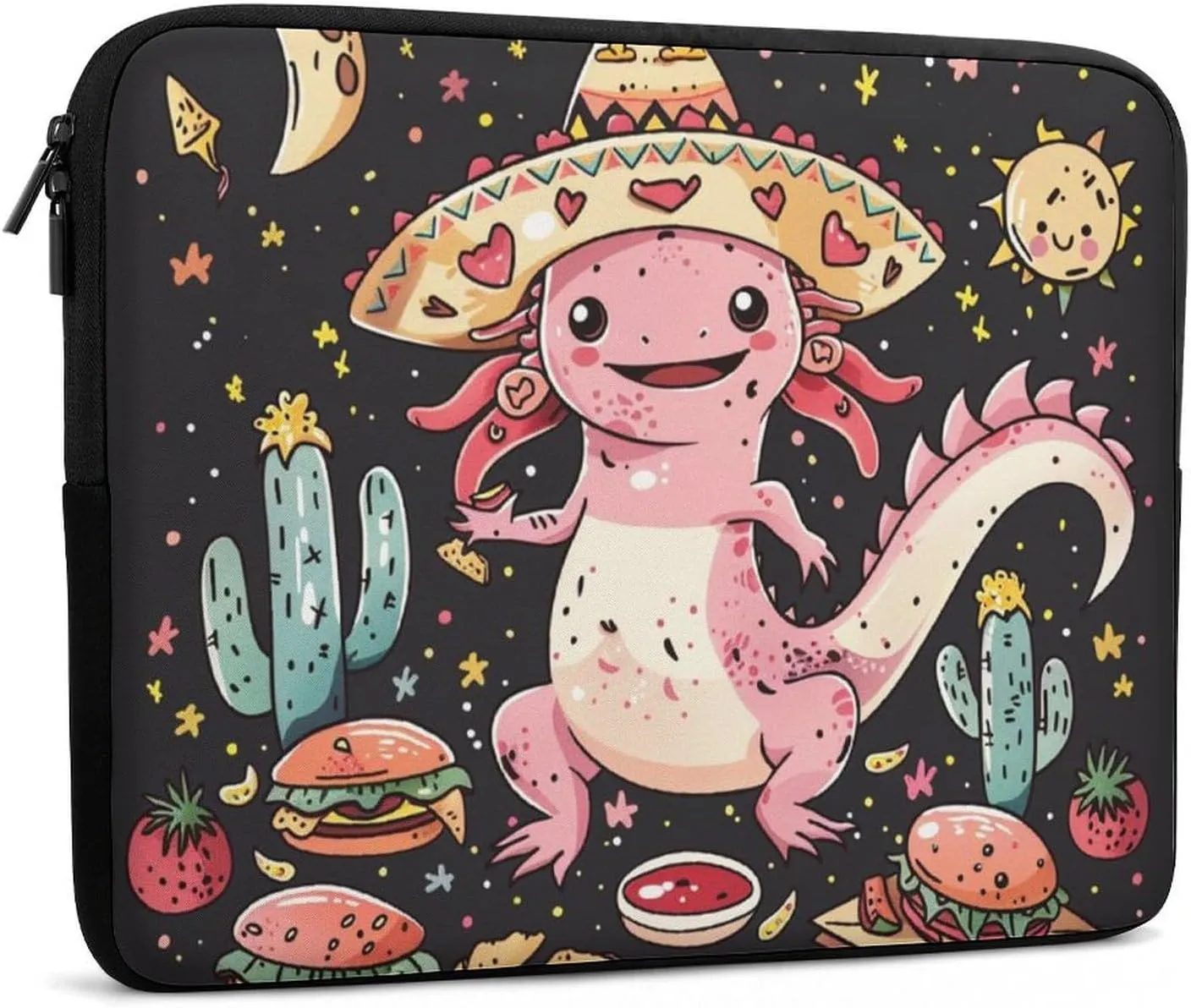 Cactus Axolotl Mexican Personalized Laptop Bag Business Casual Laptop Cases Slim Computer Bag Briefcase