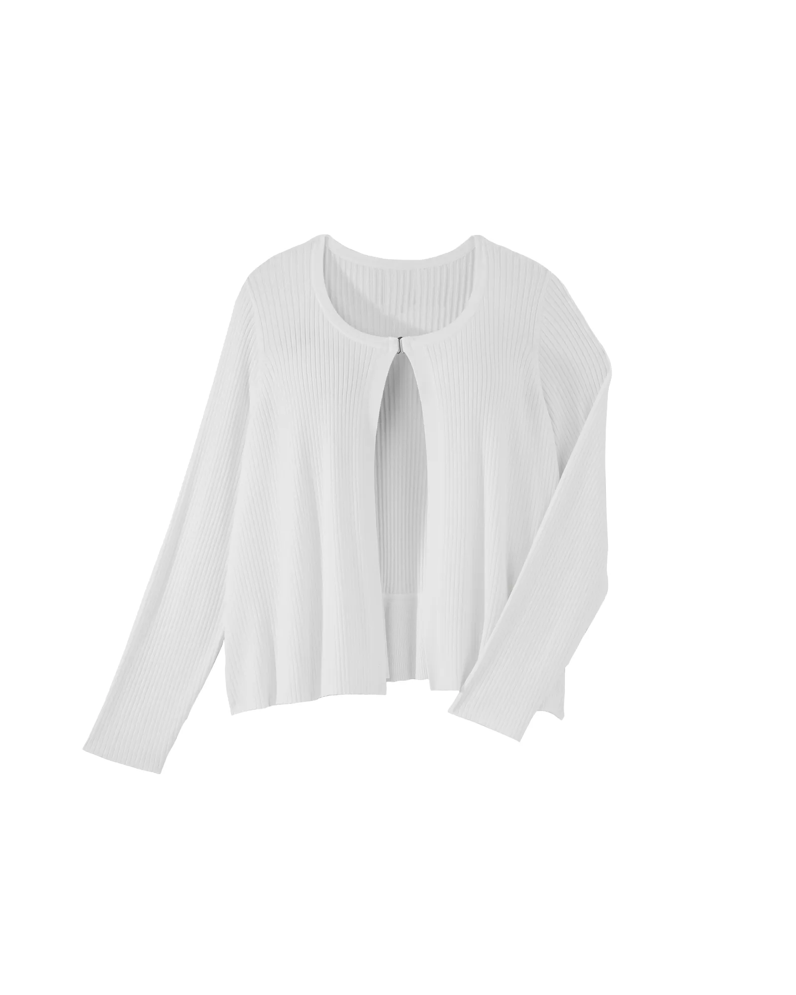 Camille 3/4 Sleeve Shrug with Ruffle Back | Ivory