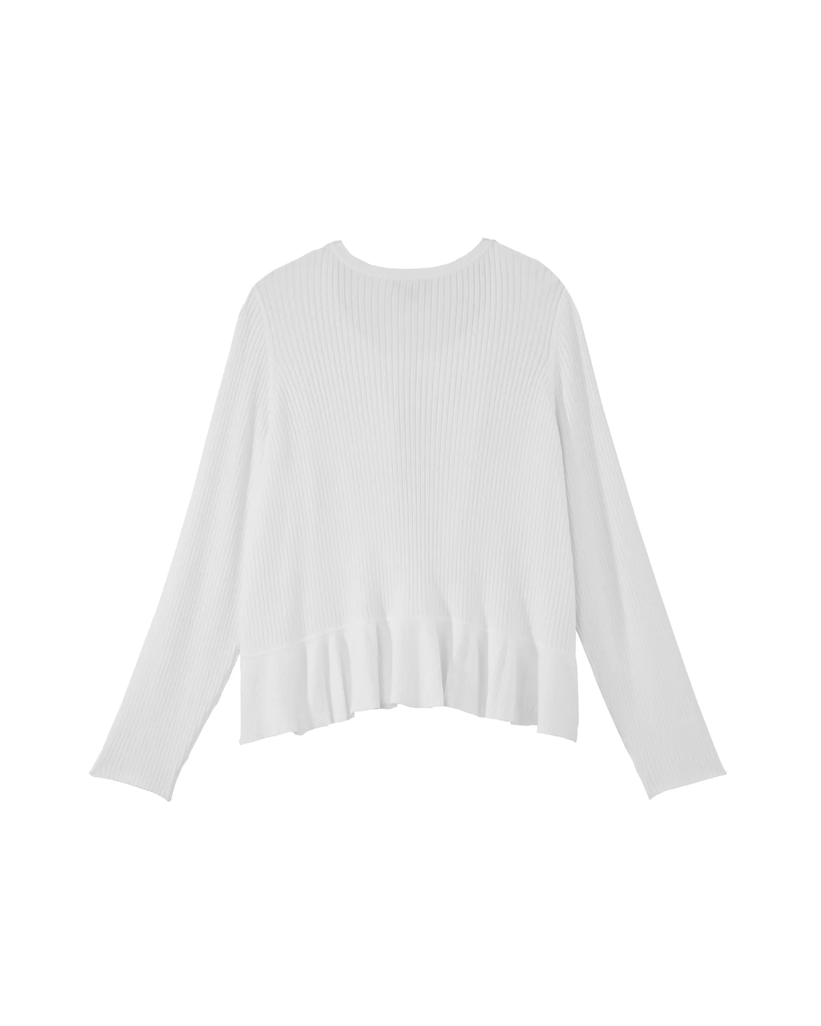 Camille 3/4 Sleeve Shrug with Ruffle Back | Ivory