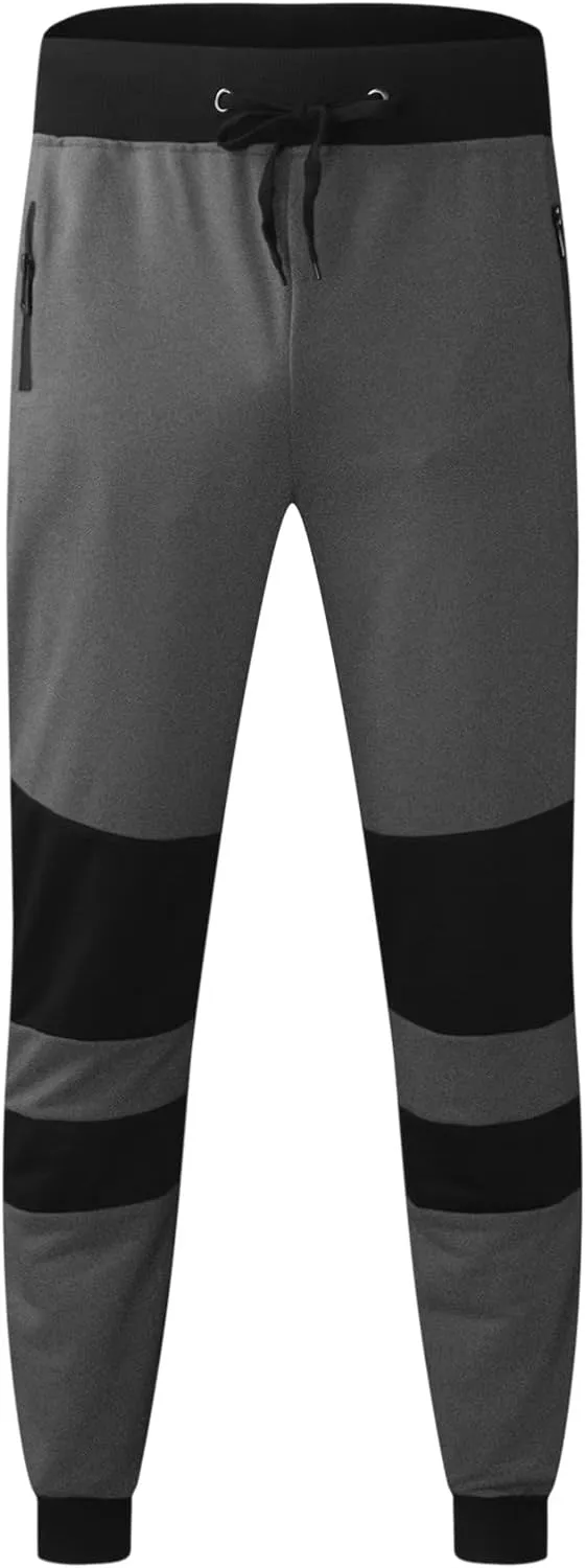 Cargo Pants for Men Relaxed Fit Heavyweight Fleece Cargo Sweatpant Stretch Elastic Waist Jogger Sport Pant Drawstring
