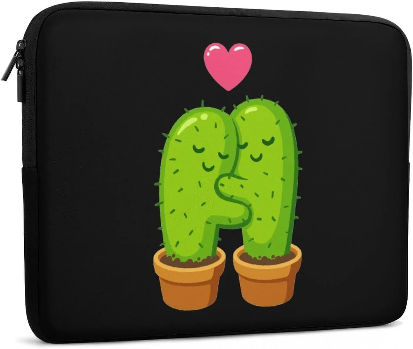 Cartoon Cactus Hug Personalized Laptop Bag Business Casual Laptop Case Slim Computer Bag Briefcase